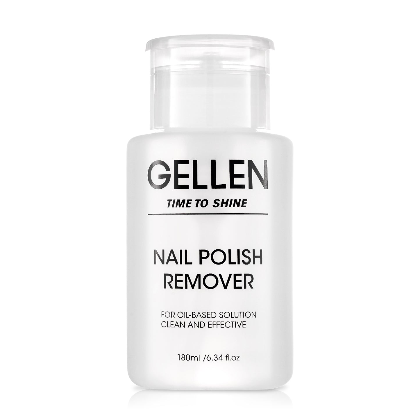 Gellen Nail Polish Remover, 180ML Non Acetone Gentle Nail Polish Remover for Regular Nail Polish, Unscented Nail Polish Remover with Easy Push-down Pump, 6.34 fl oz