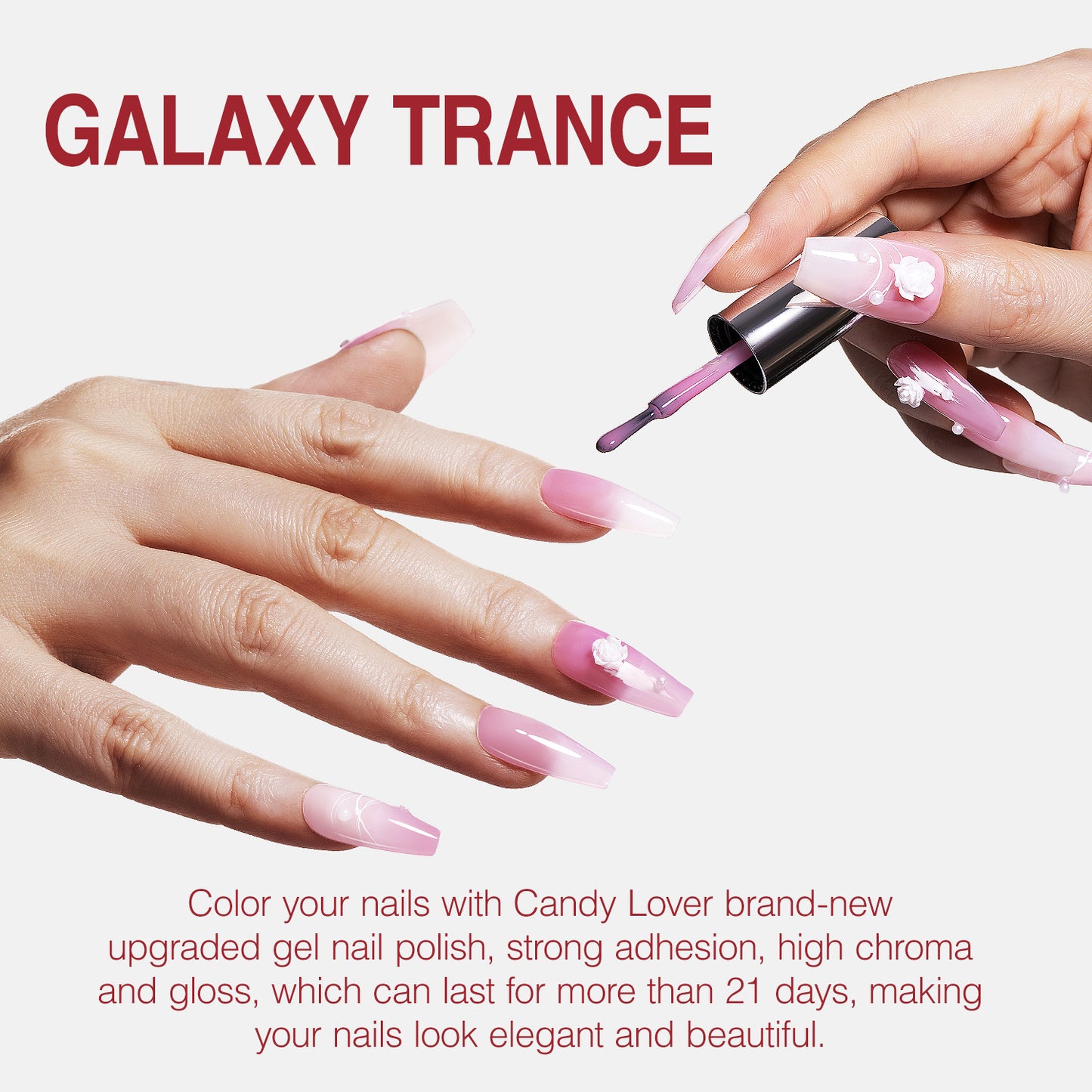 Candy Lover Gel Nail Polish Kit with Magnet, Natural Cat Eye & Blooming Gel Polish Set, Ice Translucency Effect Soak off Nail Gel At Home Salon Use, Purple Red Series 6×10ml