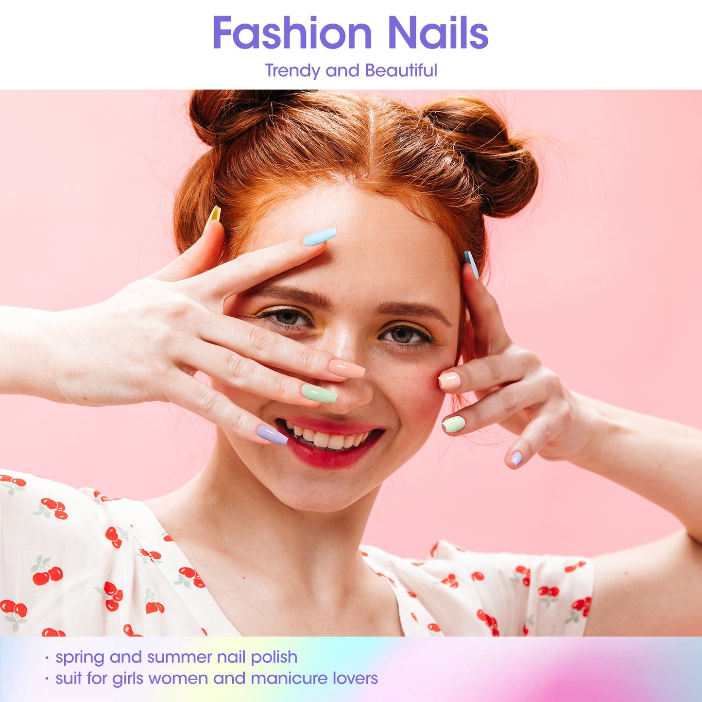 Gellen Nail Polish, Quick Air Dry 6 Colors Nail Lacquer Set Classic Macaron Trendy Nail Polish Kit for Nail Manicure DIY Art Home, No UV Light Needed, 0.33 oz Each Bottle