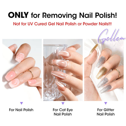 Gellen Nail Polish Remover, 180ML Non Acetone Gentle Nail Polish Remover for Regular Nail Polish, Unscented Nail Polish Remover with Easy Push-down Pump, 6.34 fl oz