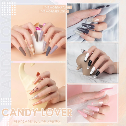 Candy Lover Gel Nail Polish Kit with Top Coat Base Coat Matte Coat 22 Colors UV Gel Polish, Charming Classy Nudes Gel Nail Colors, Gel Nail Polish Sets, Nail Gel Polish Gift Gel Nail Polish